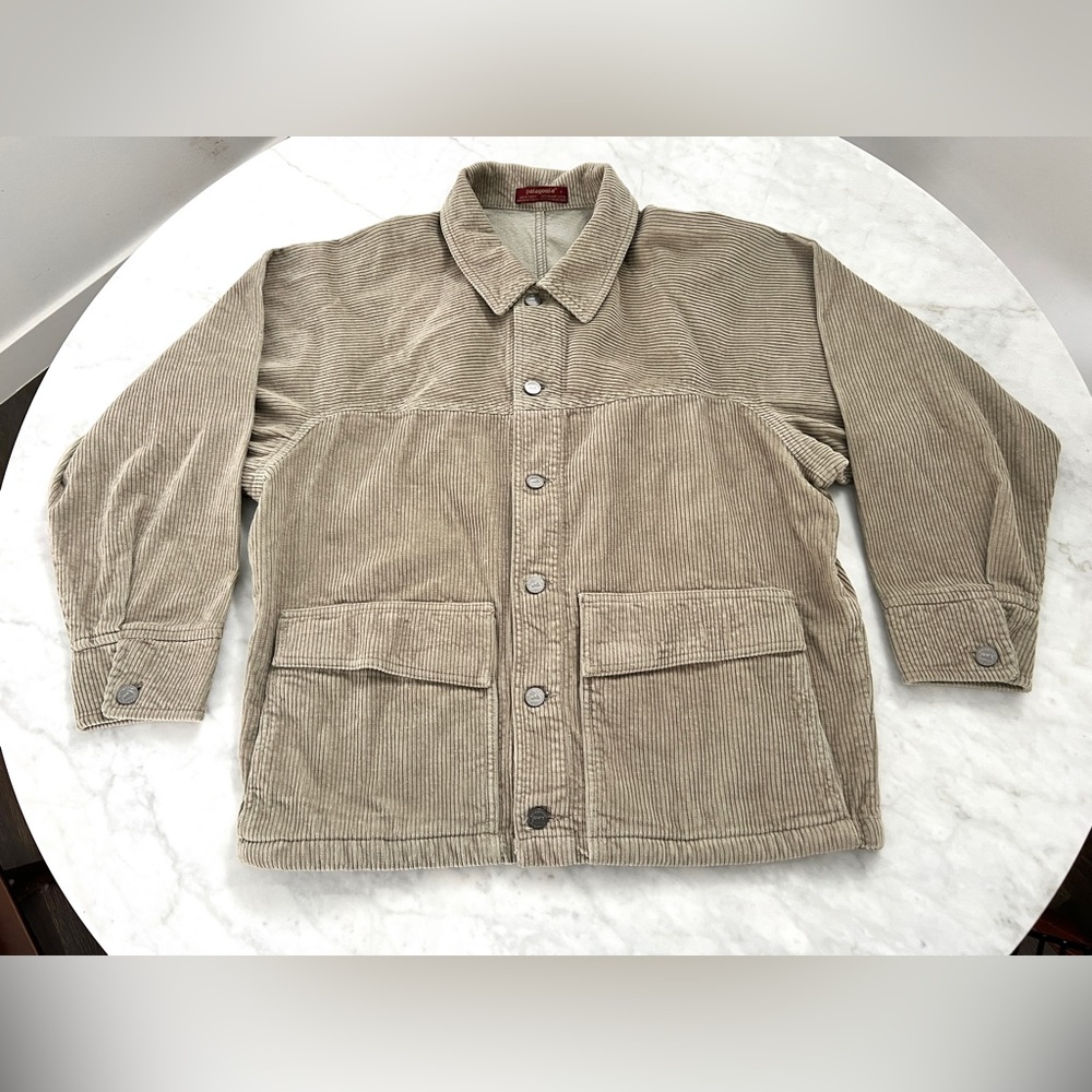 Patagonia Organic Corduroy Button Down Jacket Coat - Beige - Women’s Size Small